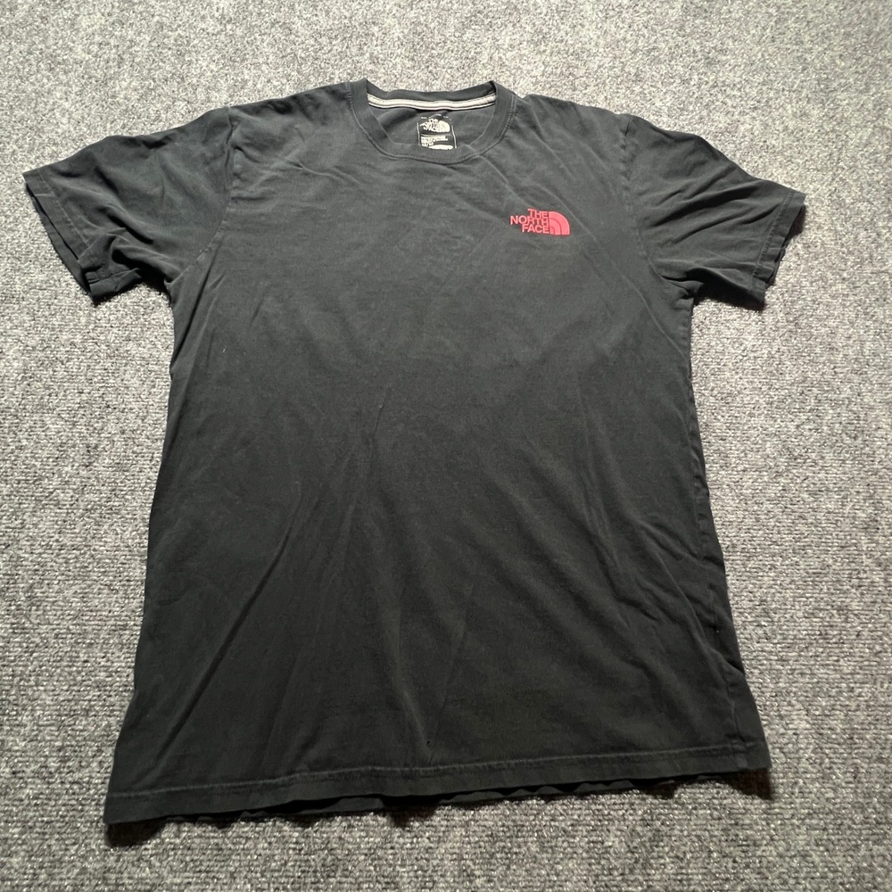 The North Face Mens Black Red Box Logo Graphic T-Shirt Medium Short Sleeve Tee